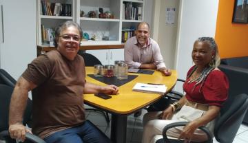 Da esquerda para a direita: Rogério Borges, Ednilson Silva e Marlene Martins